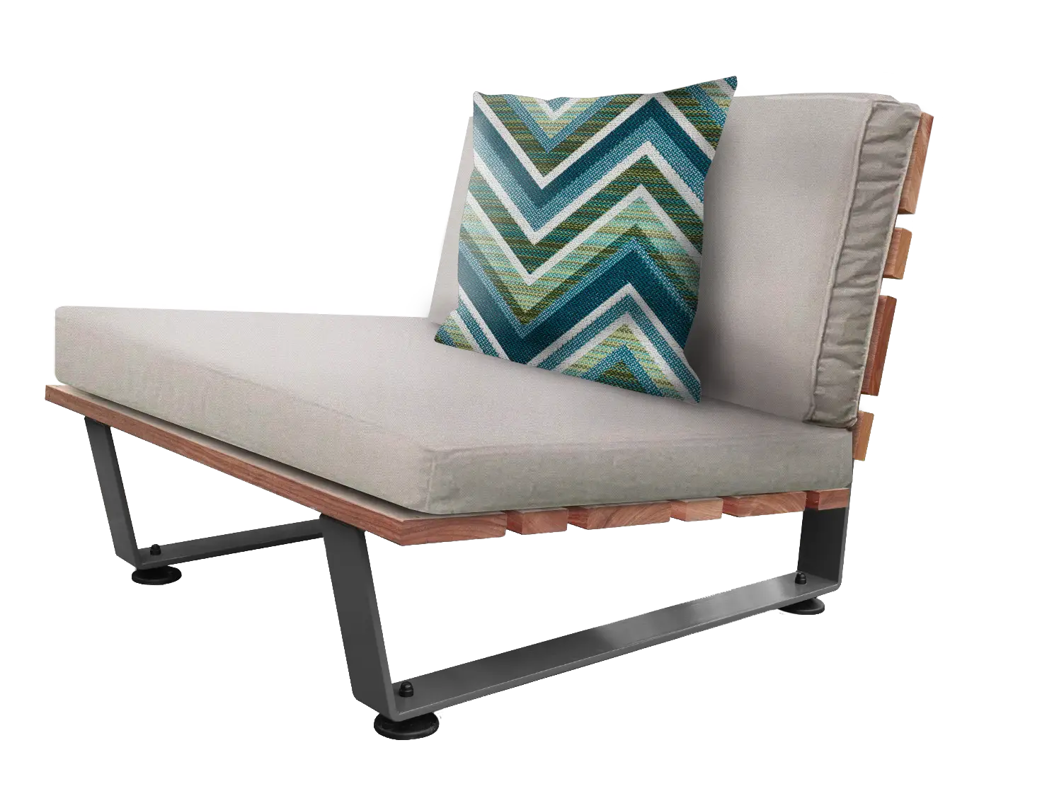 loungestoel vrij kussen silvergrey kussenboven zonder schaduw